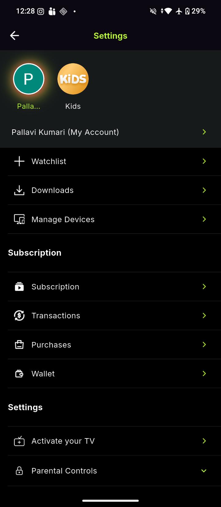 Open Settings