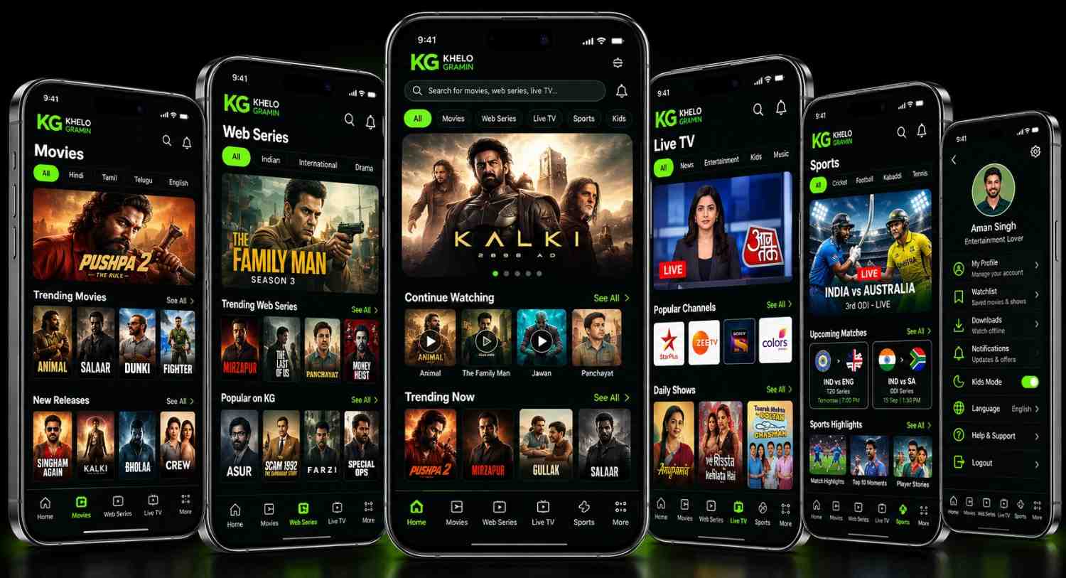 Khelo Gramin App Screens